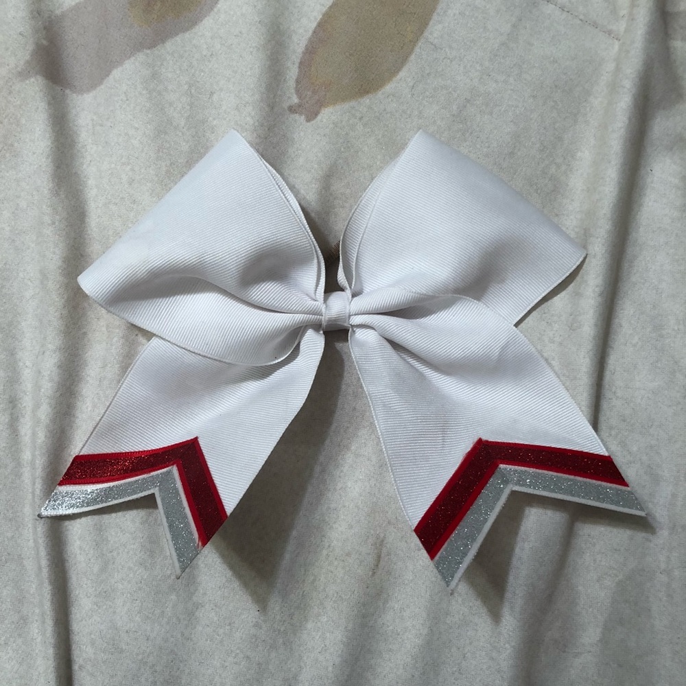 Large White Cheer Bow